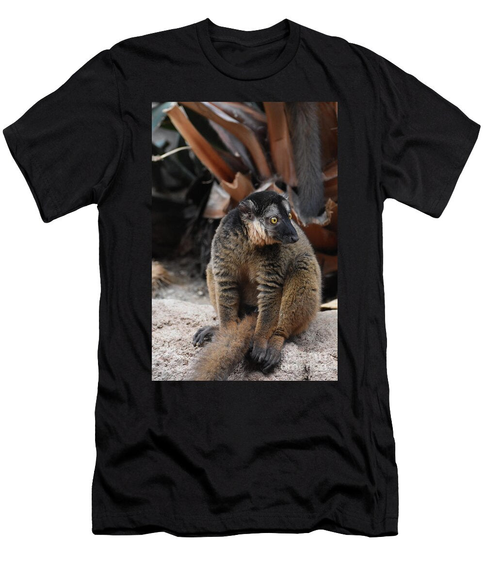 Gorgeous Brown Collared Lemur Living in Nature Dejavu Designs T-Shirt