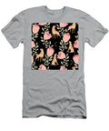 Hyena and Protea on Black Background Seamless Pattern Julien T-Shirt